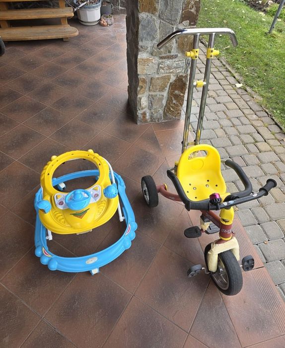 Дитячий велосипед + ходунки