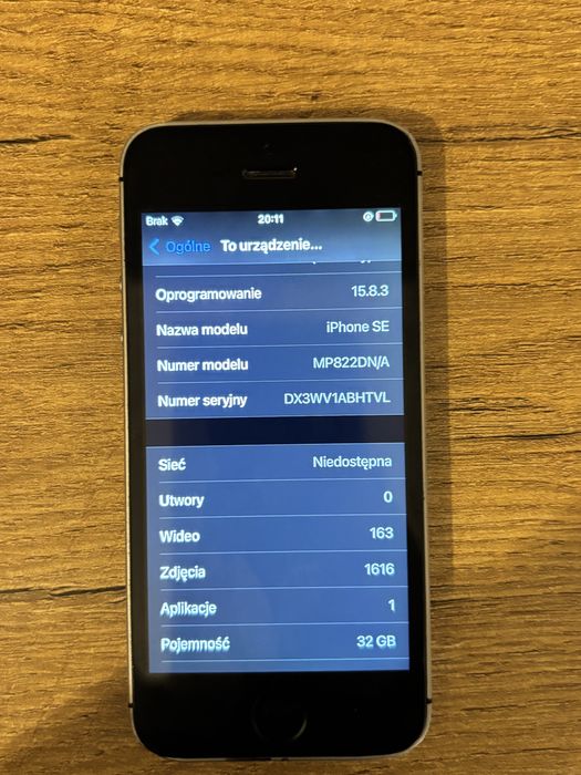 Iphone se 2016 space grey