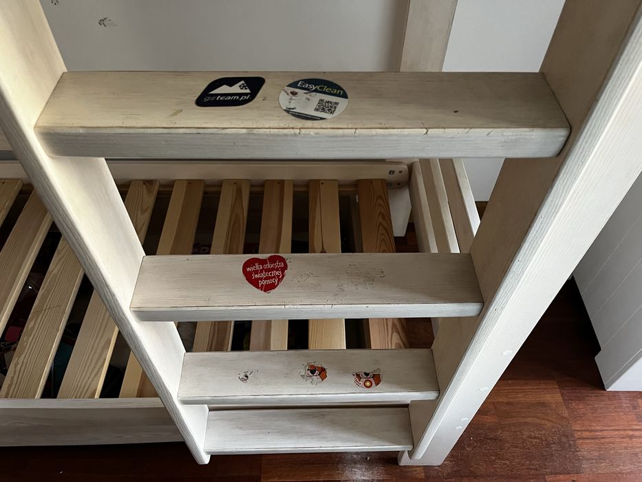 Łóżko piętrowe na materac 160cm szuflada