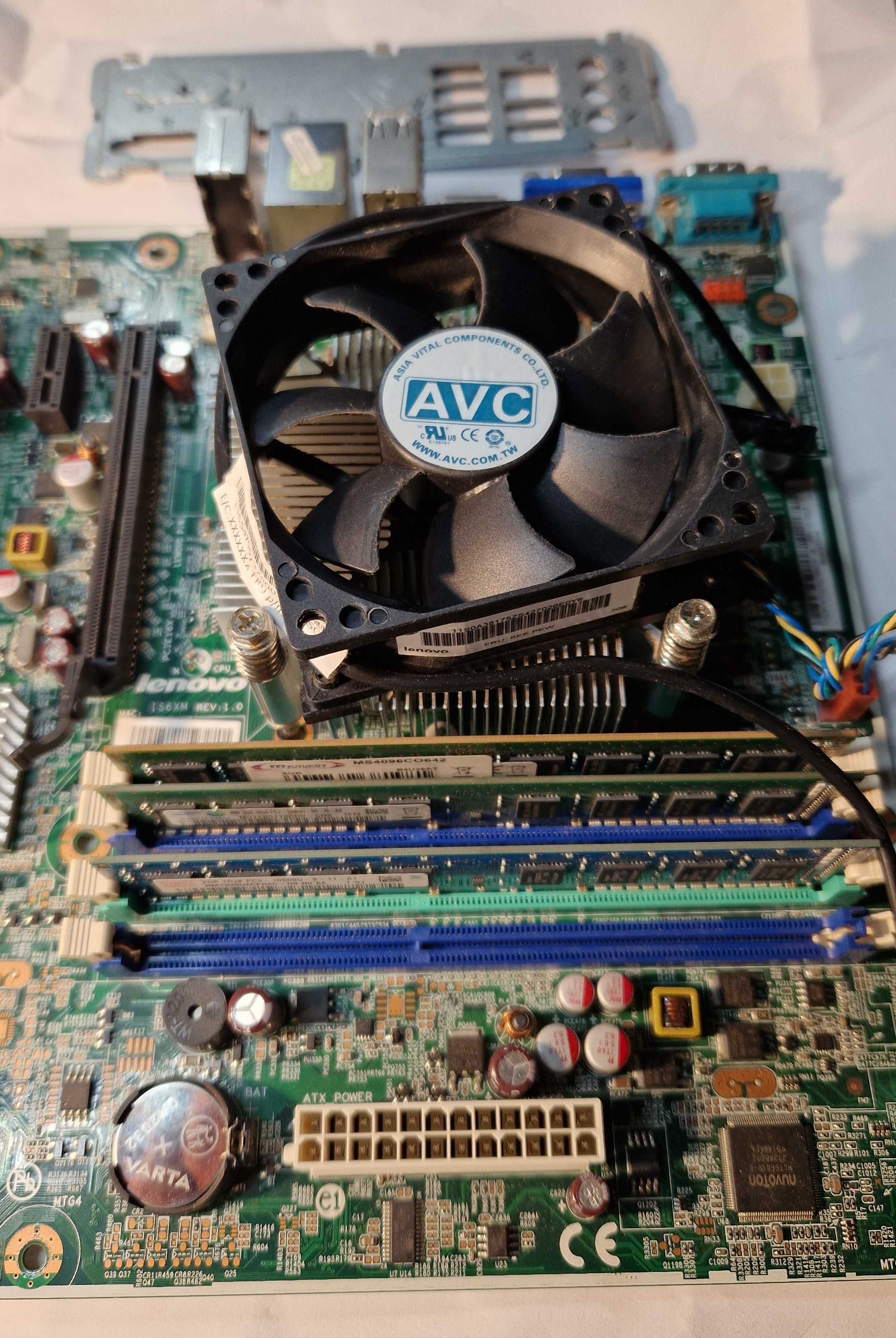 Komplet Płyta + procesor + RAM + c hłpdznie + zaślepka