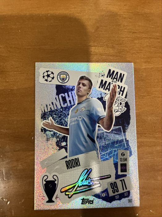 Rodri man of the match Match Attax Topps 397