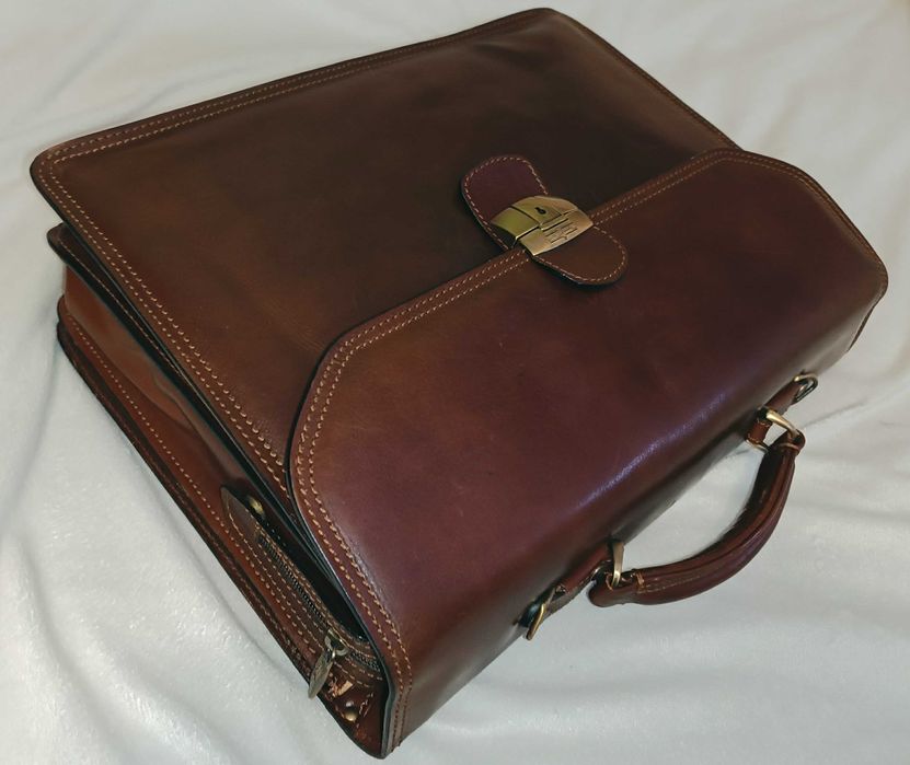 Портфель Gianni Conti Италия кожаный оригинал ручной работы большой