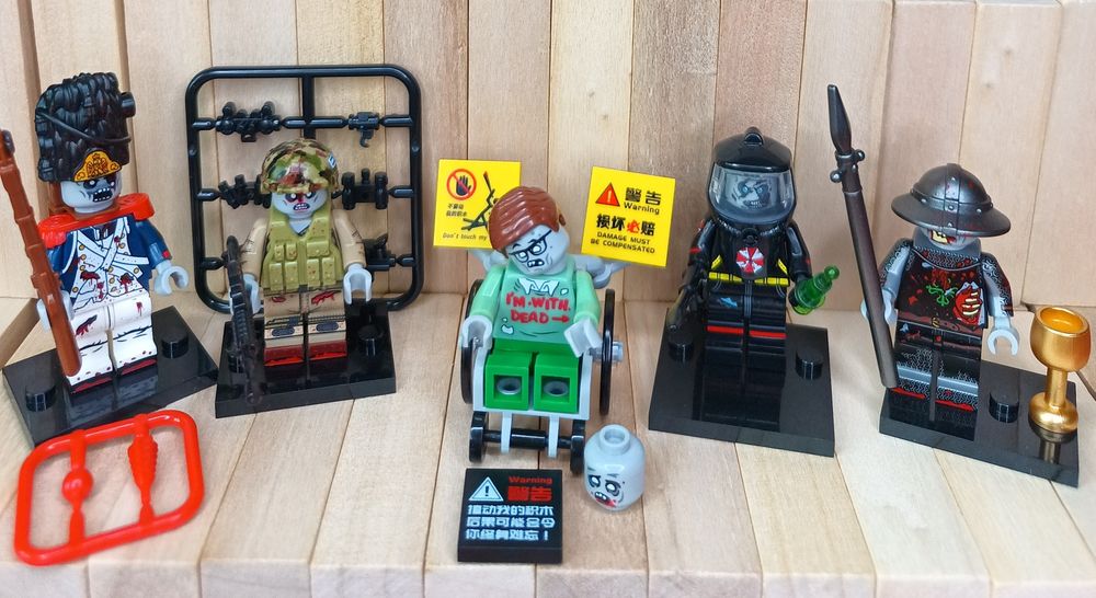 Lego minifigures zombies warior Лего зомби аналог воины зомби
