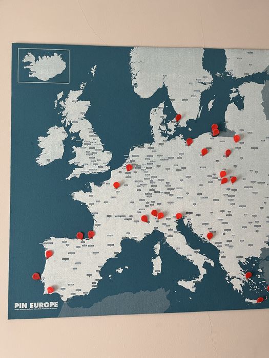 Mapa Pin Wall Europe