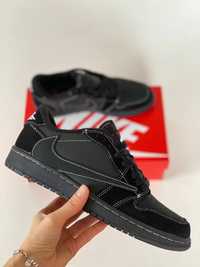 Женские кроссовки Nike Air Jordan 1 Low x Travis Scott 'Black Phantom'