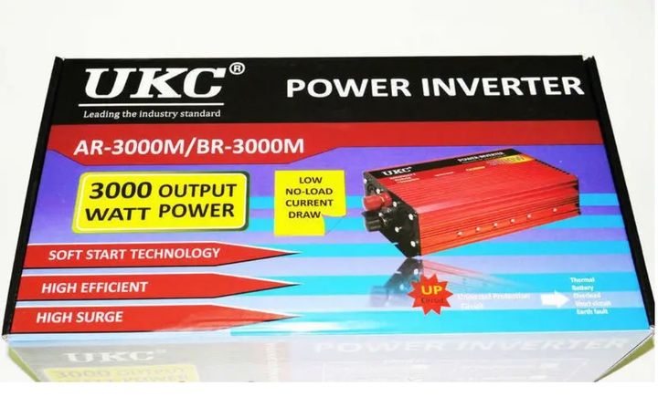 Перетворювач напруги, струму AR 3000W, 12-220V AC/DC,