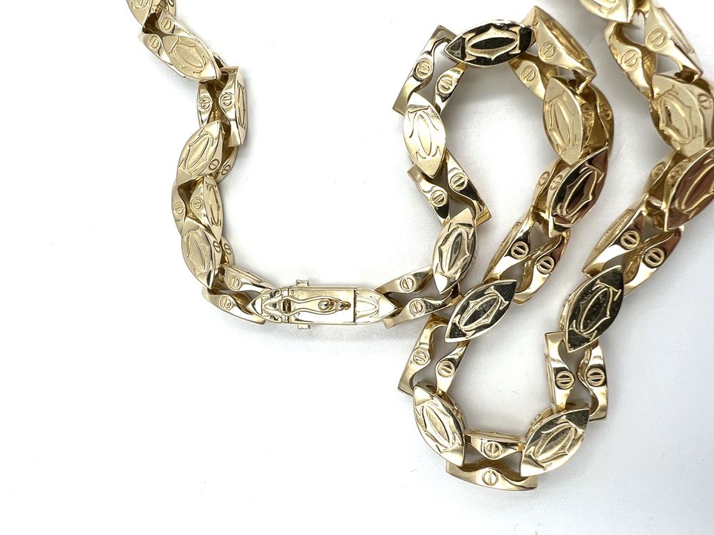Złoty Łańcuszek Cartier 93g 70cm Nataliebizu