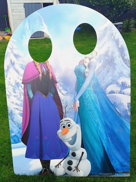 Frozen stand foto ścianka królowa lodu Anna i ELSA na urodziny