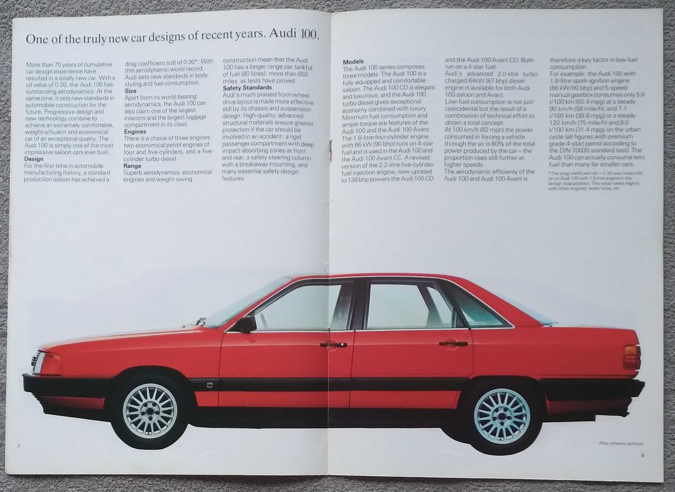 Prospekt AUDI modele 1985