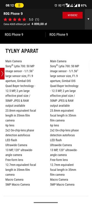 Sprzedam telefon gamingowy ROG Phone 9