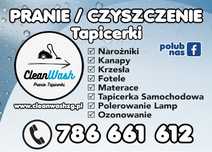 Pranie / Czyszczenie Tapicerki Meblowej Samochodowej