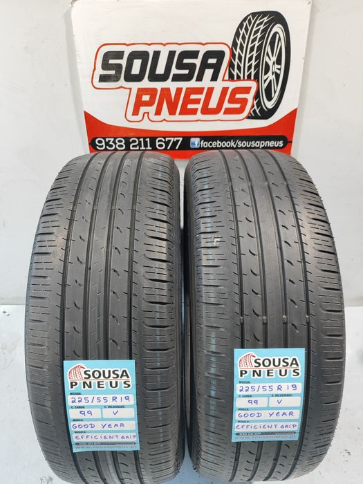 2 pneus semi novos 225-55R19 Good Year - Oferta dos portes