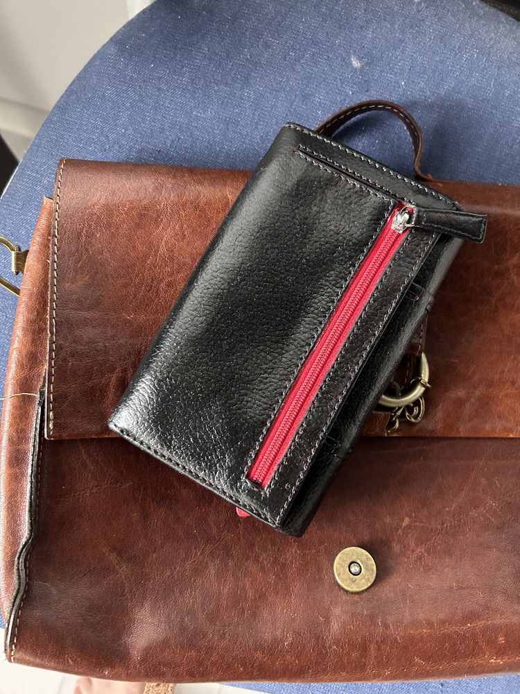 Кожаный кошелек гаманець шкіряний