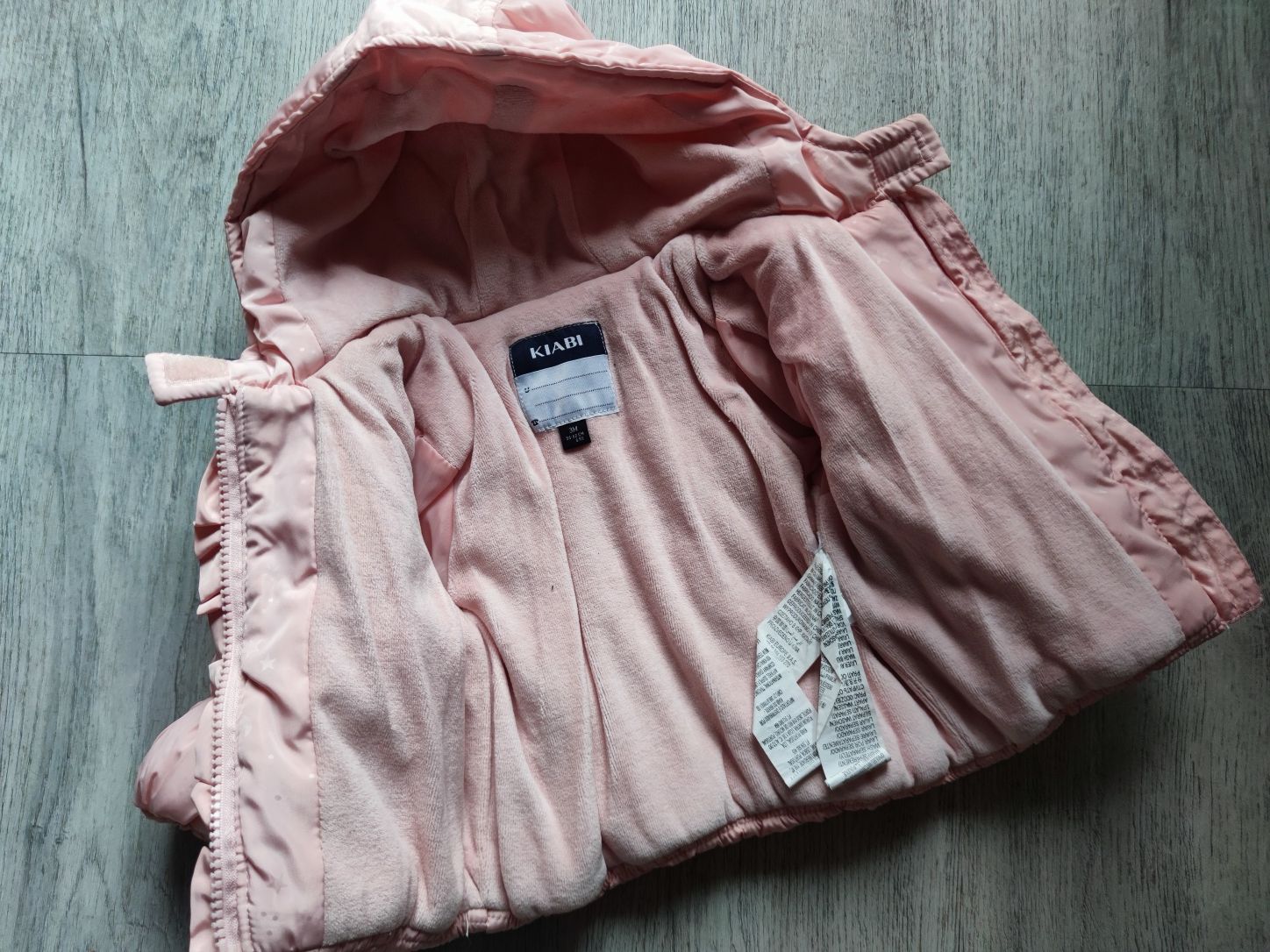 Zimowa kurtka r. 56-62 cm niemowlęca dla dziewczynki kurteczka różowa
