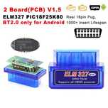 ELM327 2PCB V1.5 OBD II PIC18F25K80 interfejs Bluetooth + CD