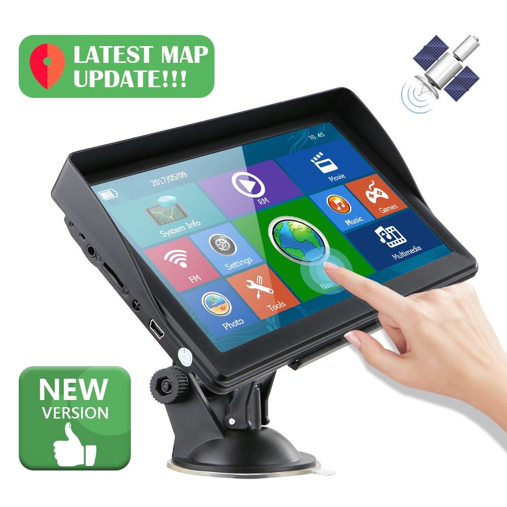 Navegador 7 polegadas GPS automóvel Touch 8GB suporta Mp4 NOVO