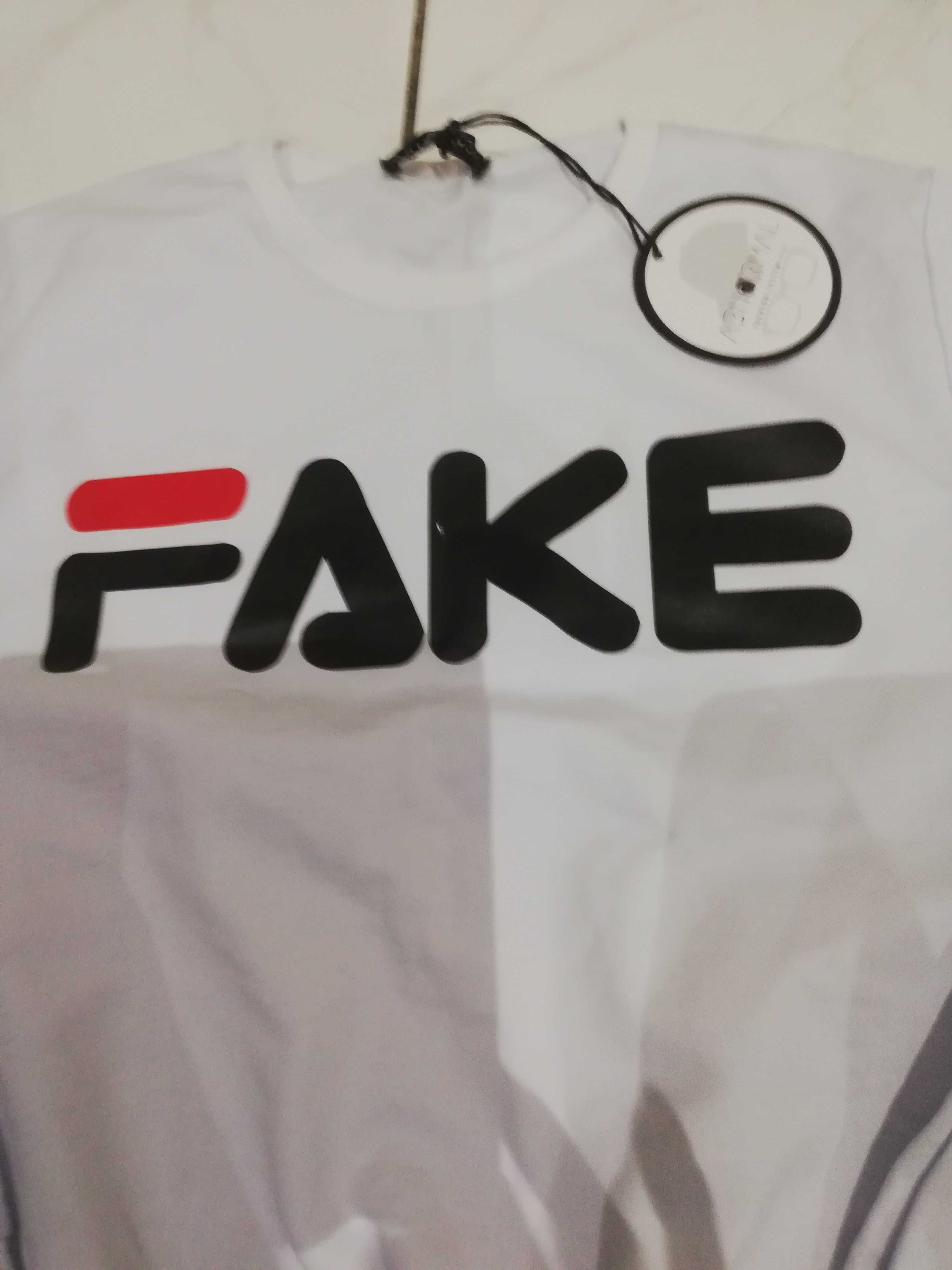 Bluza męska biała fake