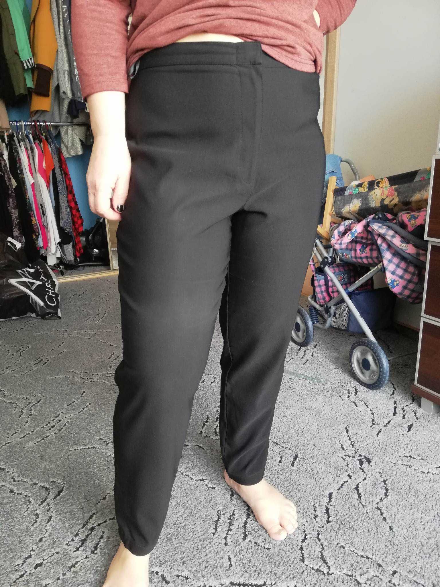 Spodnie czarne damskie cygaretki 42 44