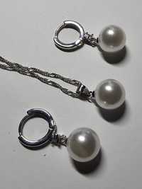 Nowy komplet biżuterii damskiej perły nr.42 za 32 zł