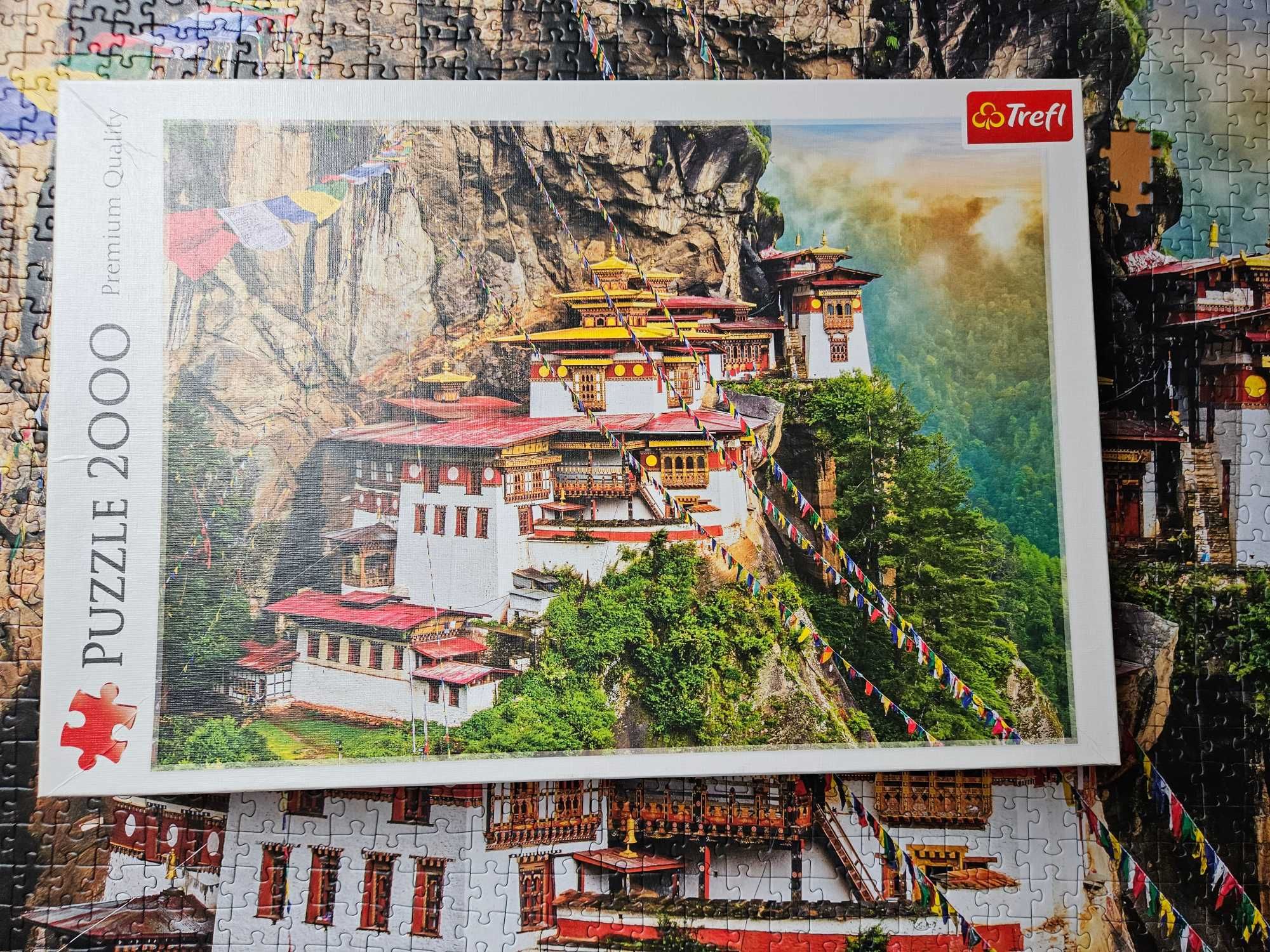 Puzzle 2000 Trefl - Tygrysie Gniazdo Bhutan - NIEKOMPLETNE!