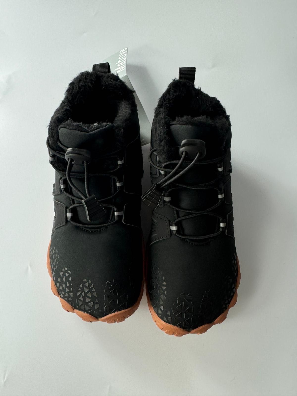 BUTY DZIECIĘCE unisex ocieplane elastyczne czarne 32 / 21,5 cm