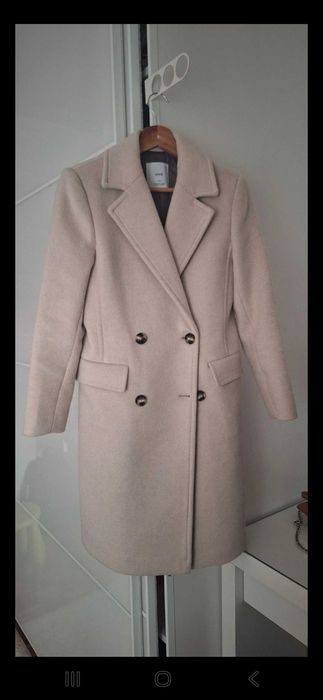 Sobretudo bege novo lã Mango Xs