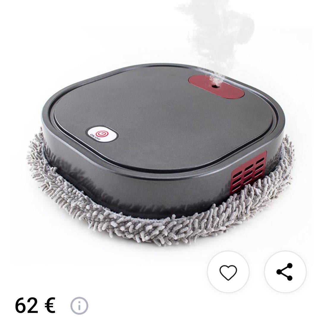 Robot limpeza seco e com vapor