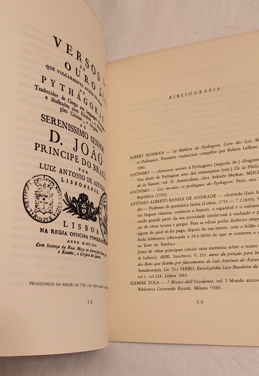 Versos de ouro que vulgarmente andam em nome de Pitágoras