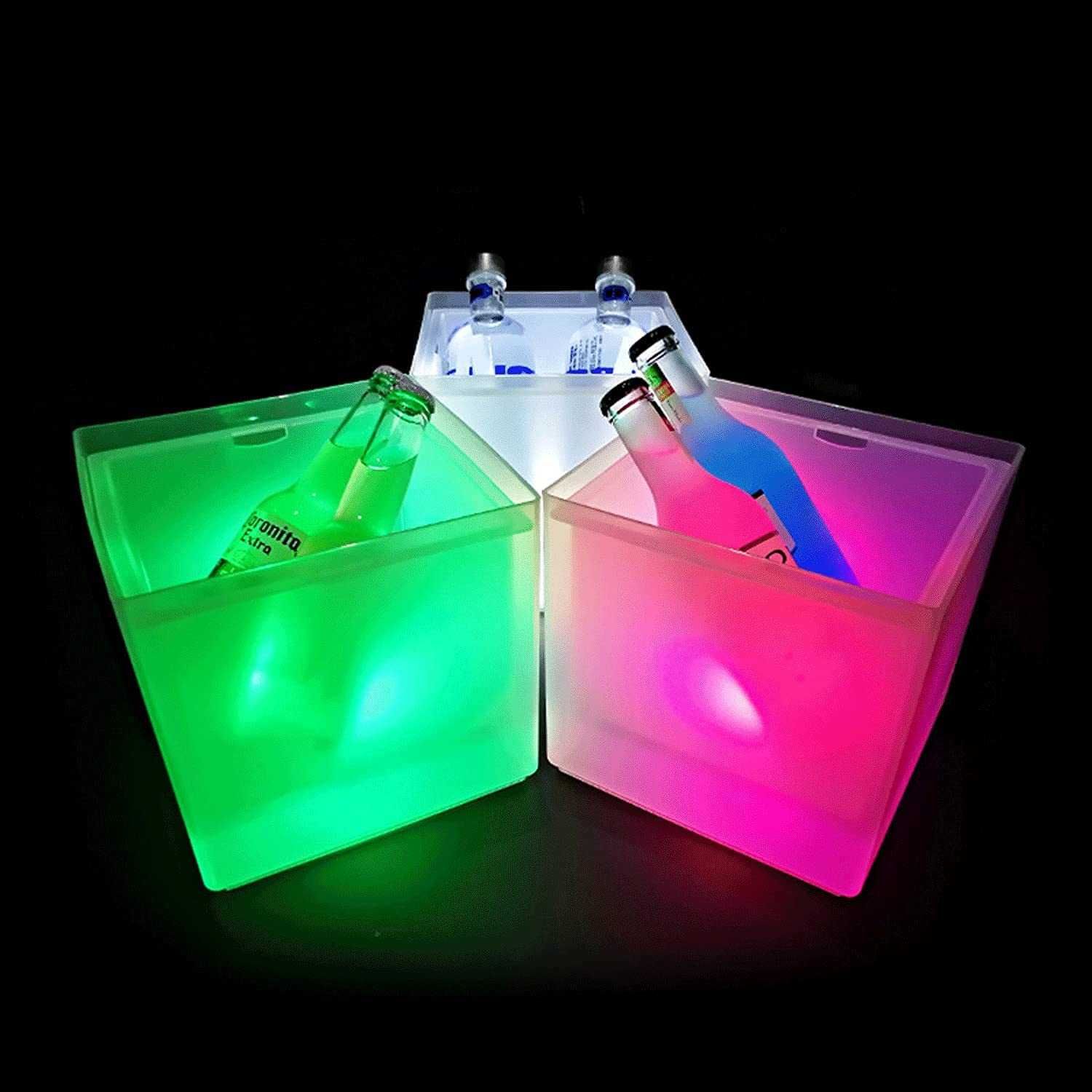 Cubo de gelo LED de 3,5 litros, com mudança de cor automática