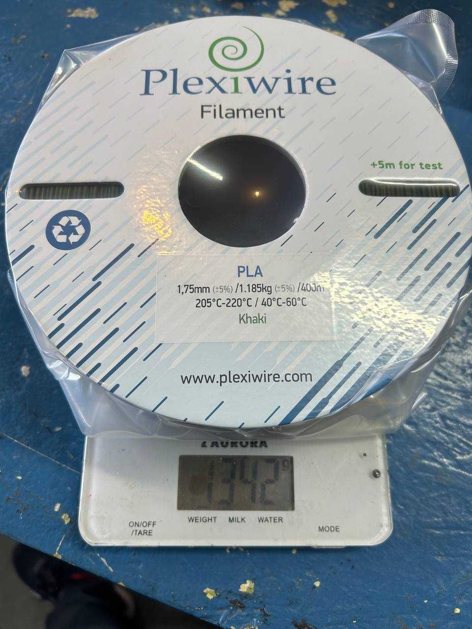1,200кг Пластик для 3D принтера, филамент PLA Khaki Plexiwire filament