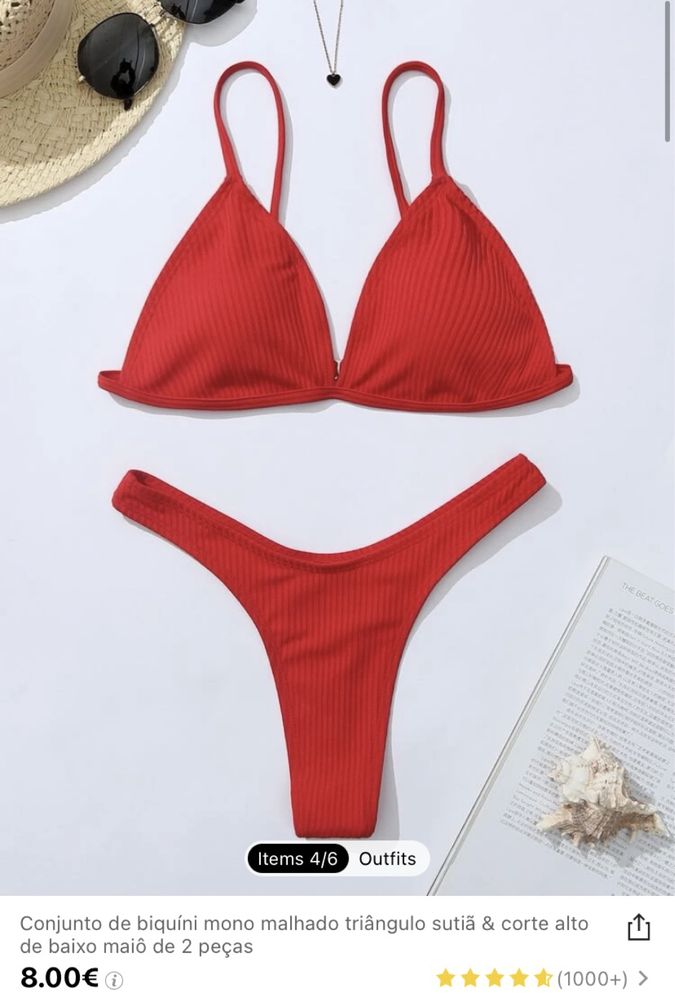 Bikini vermelho Shein NOVO