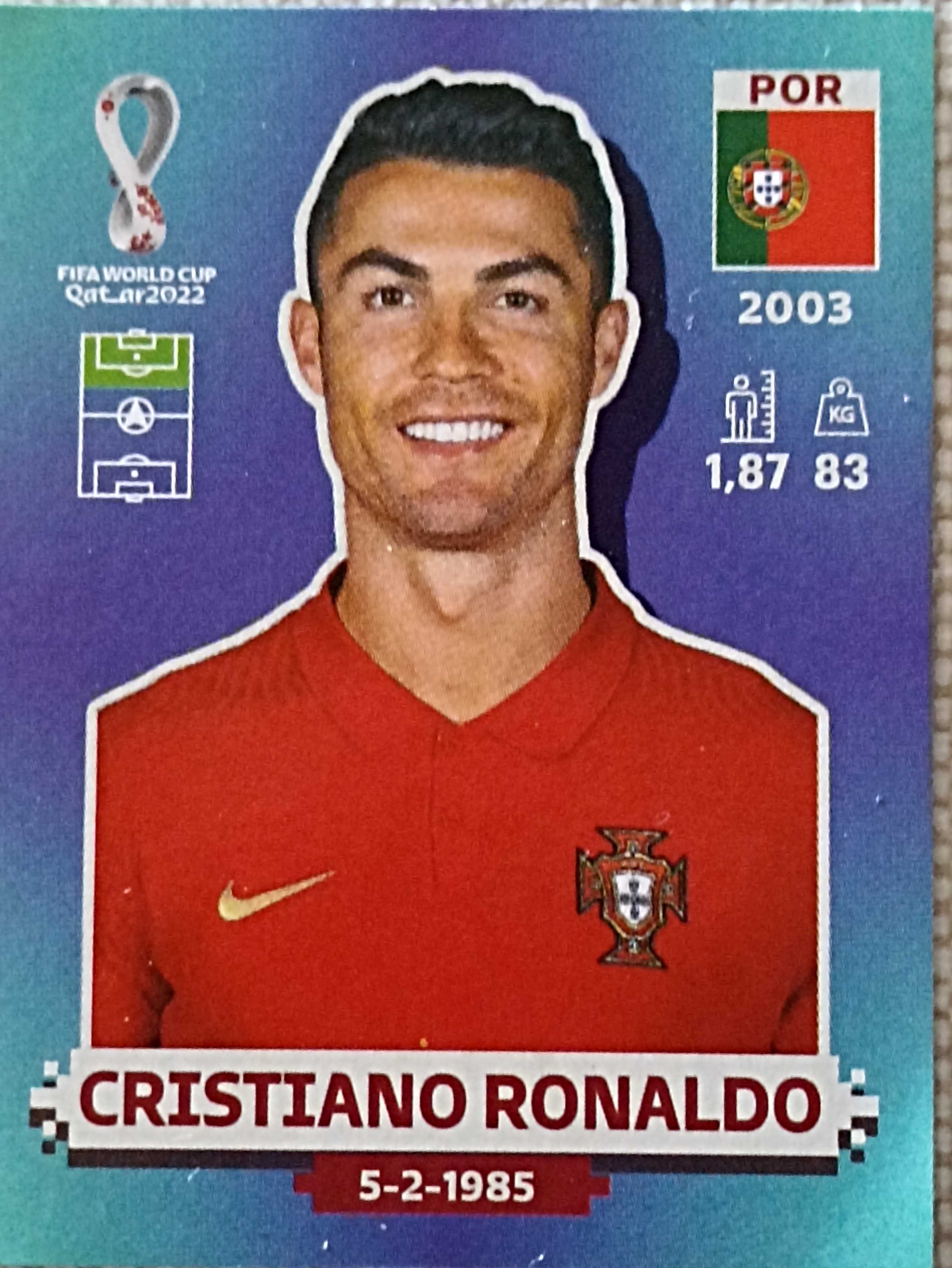 cristiano ronaldo world cup card