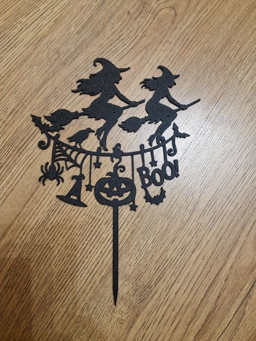 Topper na tort halloween 2 wiedźmy