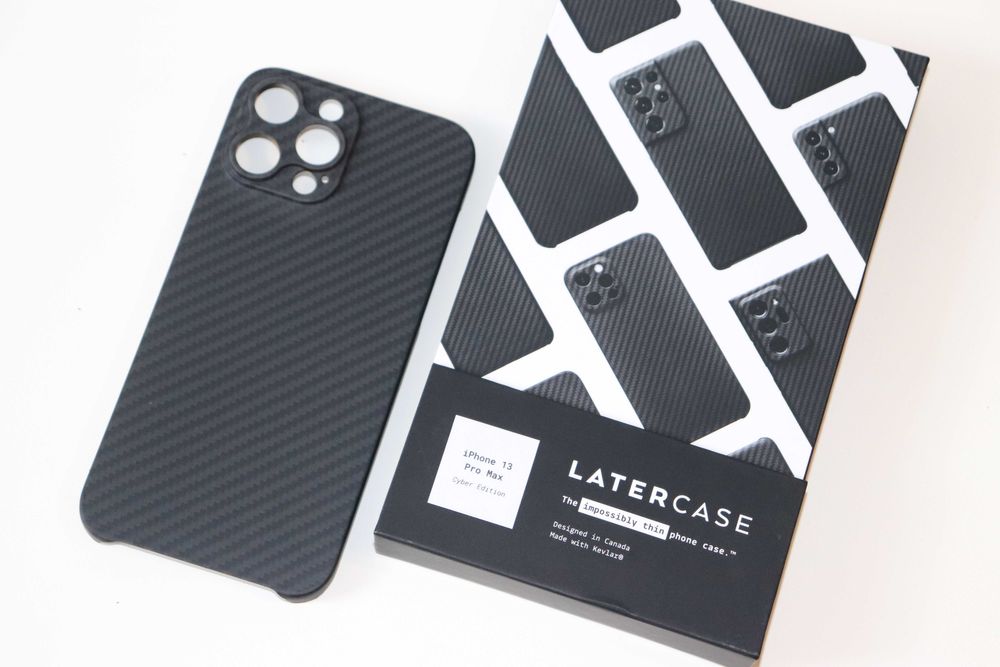 Latercase iPhone 13 Pro Max Case - чохол кевлар (карбон, carbon) 11 г