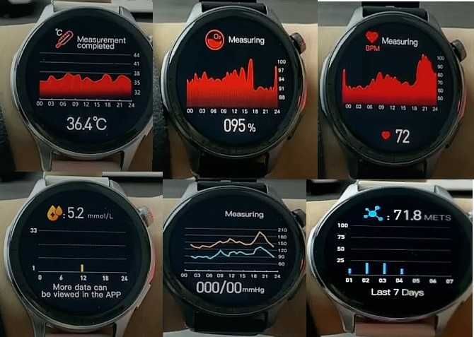 SmartWatch M13. Metalowy, srebrny mat+jasnobrązowy