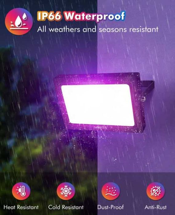 MEIKEE Reflektor RGB 25 W z pilotem zdalnego sterowania 2 szt.