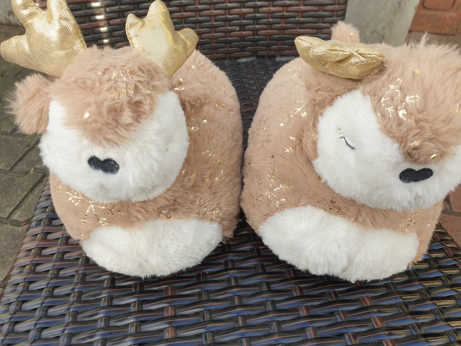 Kapcie pluszak renifer 33-34