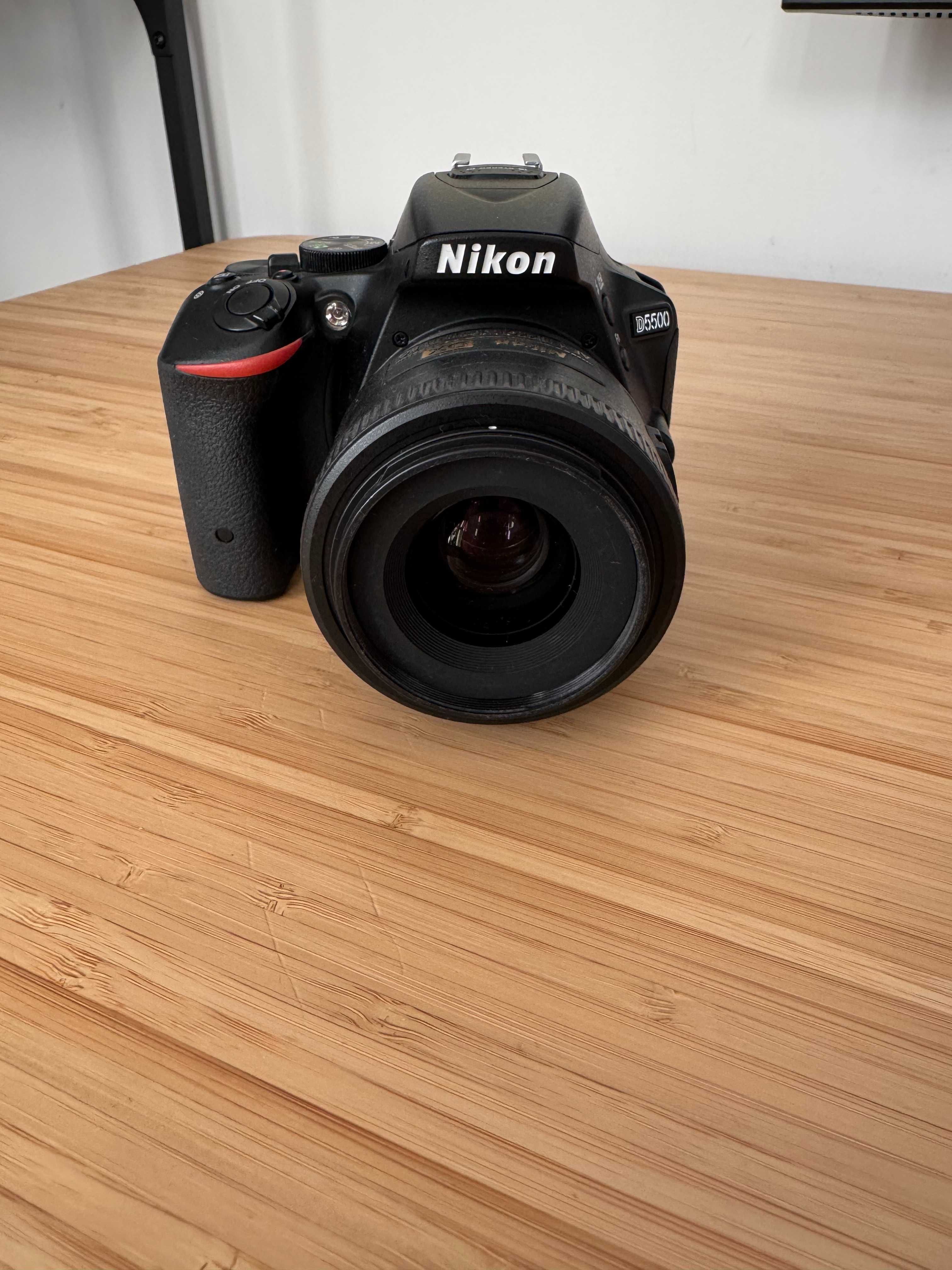 Aparat Nikon D5500 + Nikkor 35mm 1.8G + Nikkor 18-105mm JAK NOWY