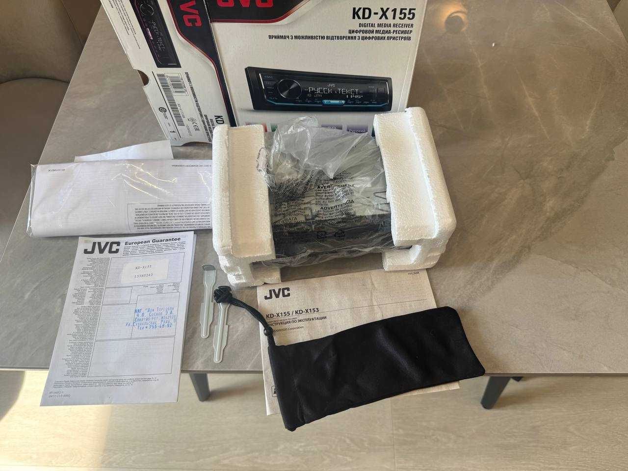 Автомагнітола JVC KD-X155 Бездискова MP3-магнітола
