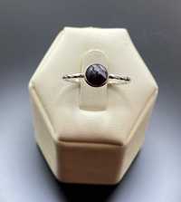Landrynka Srebrny pierścionek z agatem Ag925 r18
