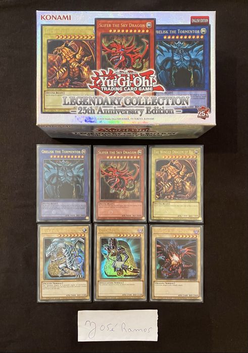 Cartas e caixa de Yugioh