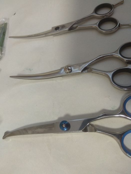 Для груминга стрижки животных ножницы изогнутые и прямые