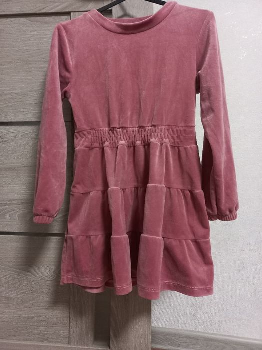 Оксамитова сукня 7р. Рожево-бузкова.