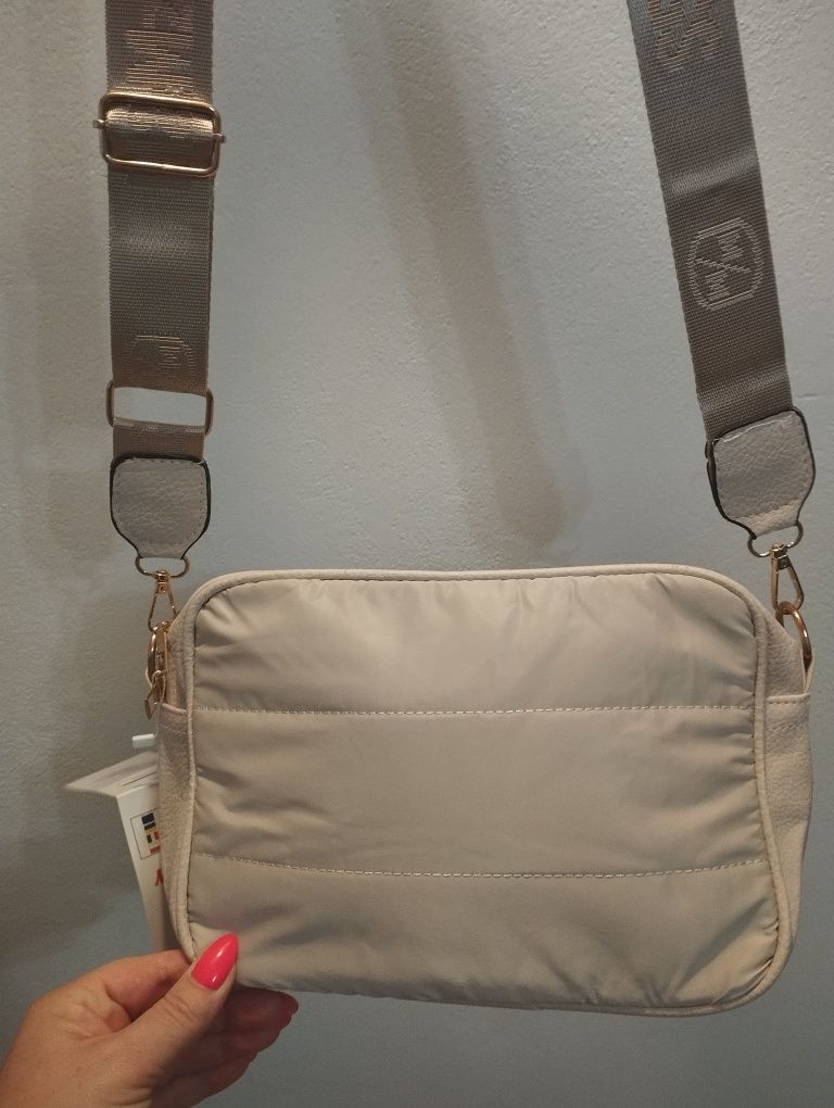 Nowa torba na ramię kolor beż z M&M BAGS