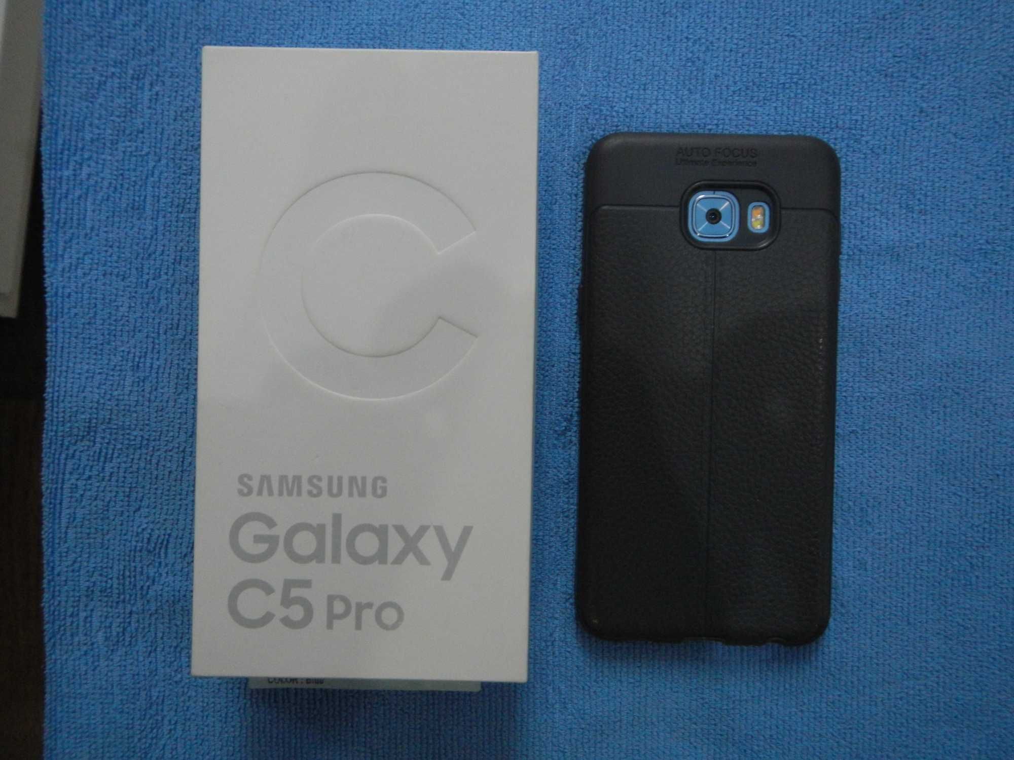 Смартфон Samsung Galaxy C5 Pro Duos 64Gb Blue SM-C5010 полный комплект