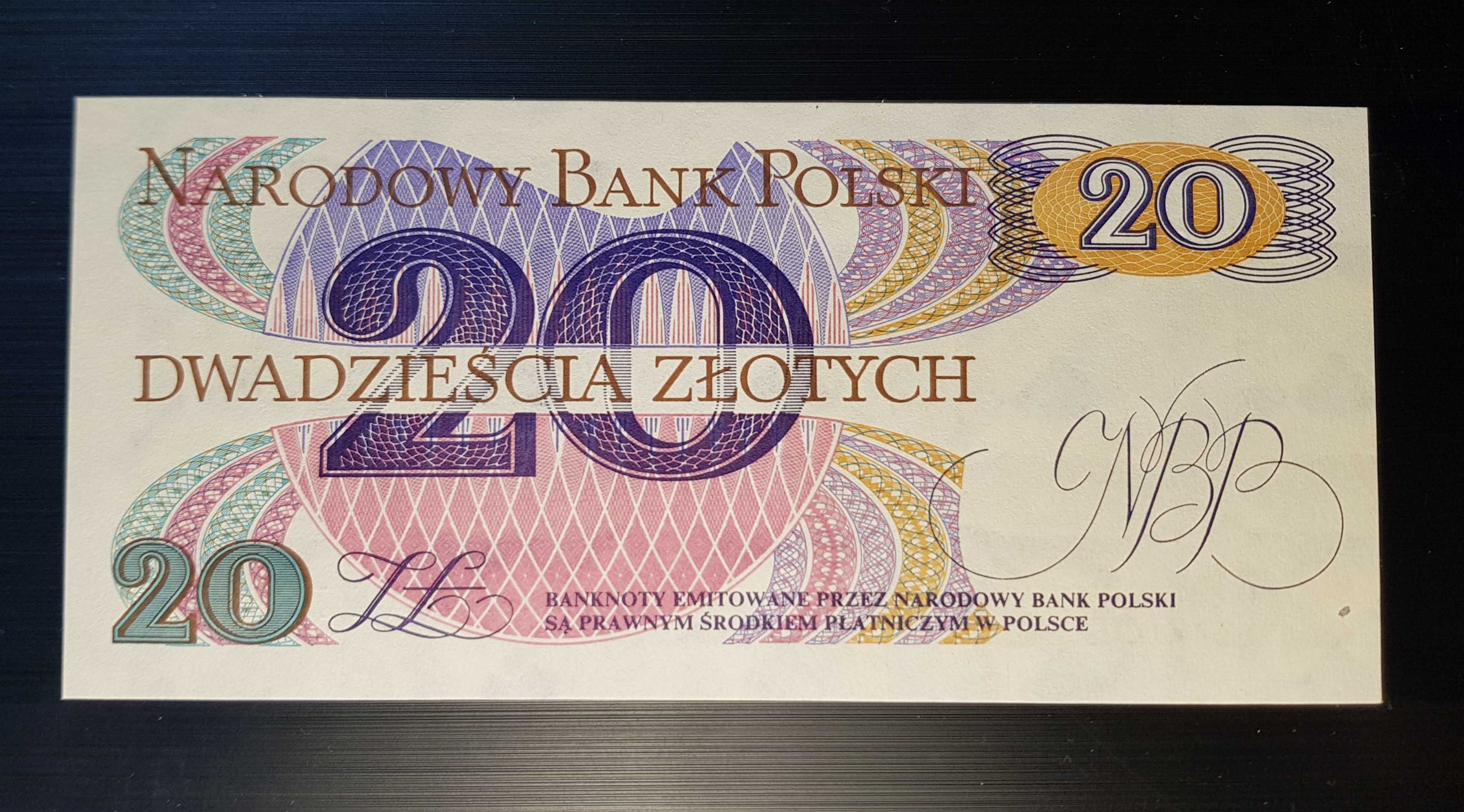 PRL 20 złotych 1982 rok seria AA UNC