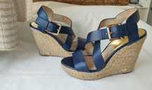 Кожаные босоножки на танкетке MICHAEL KORS, 38,5 р., 25 см