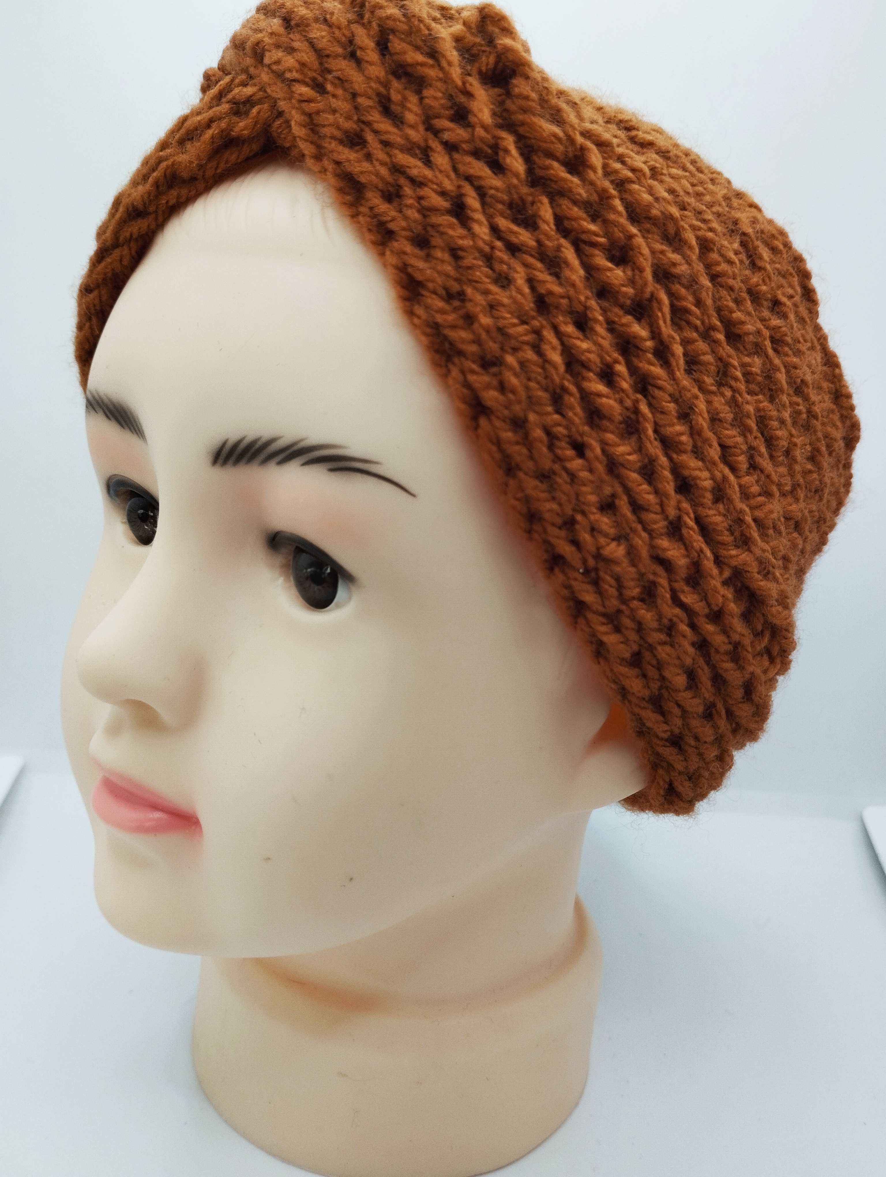 Damska opaska na głowę; turban, handmade