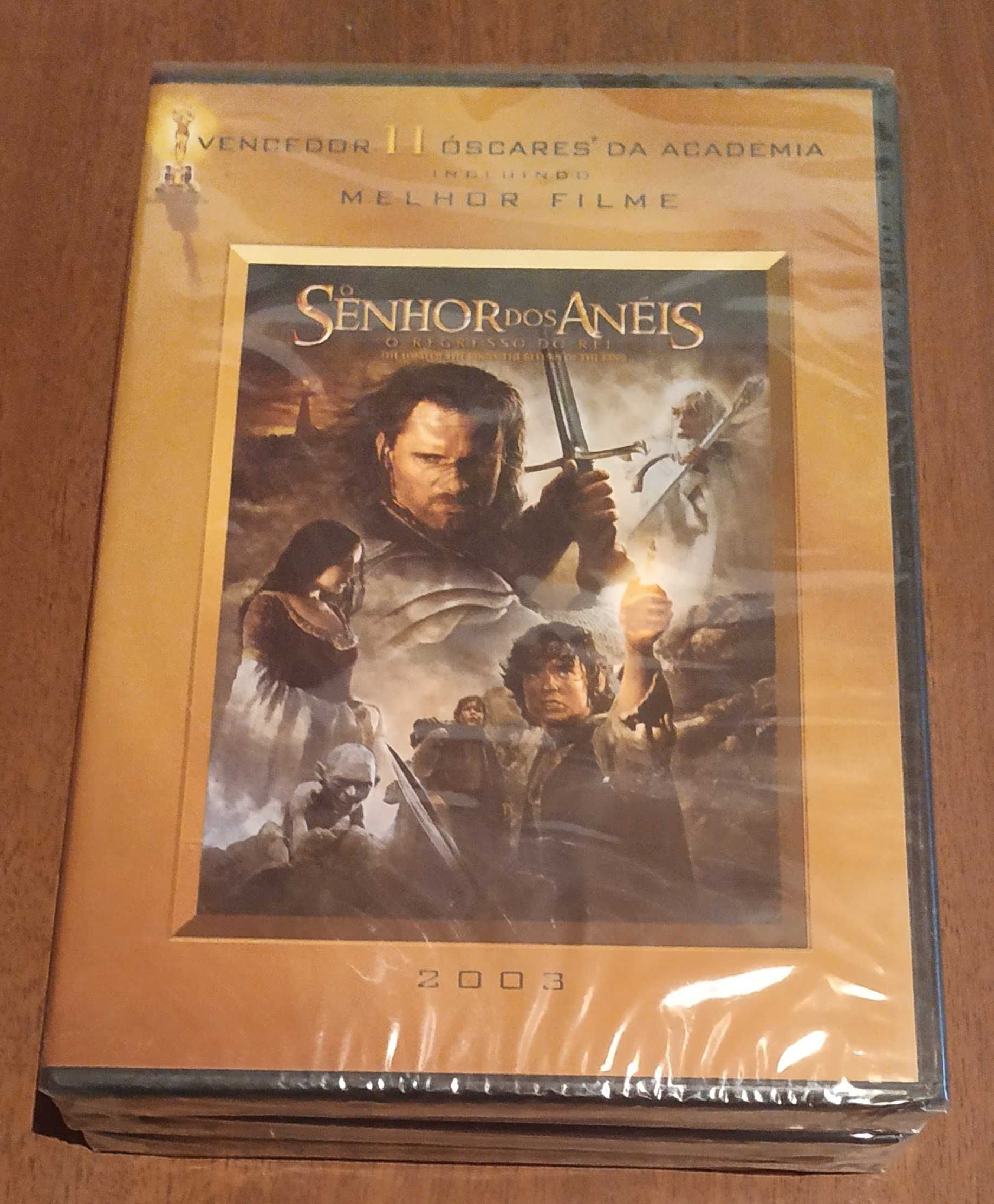 Triologia Senhor dos anéis em DVD selados/novos (2001)