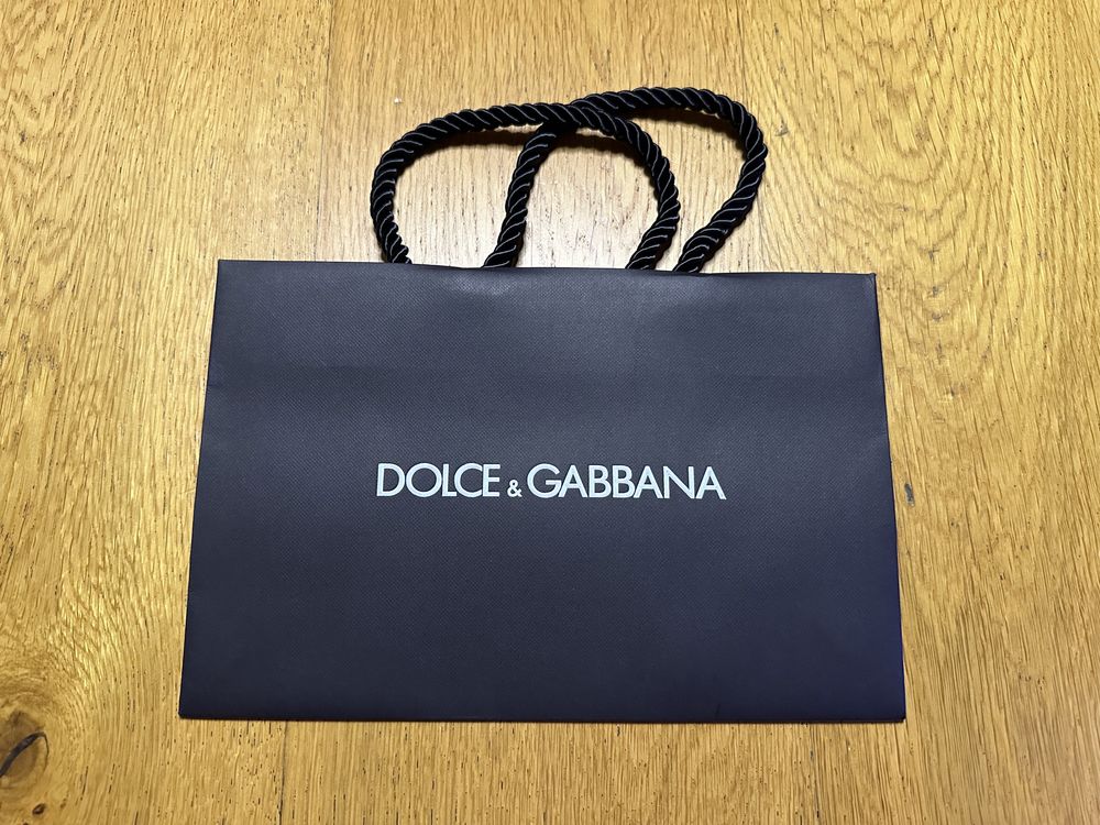 Torba papierowa torebka Dolce & Gabbana d&g czarna nowa